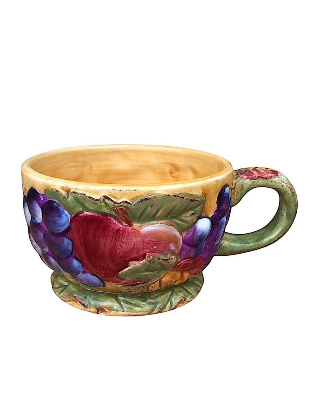 Gibson Ceramic 3D‎ Harvest Pantry Hand Painted Multicolor Large Coffee Tea Cup